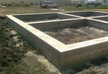 Calculation of strip foundation for a house